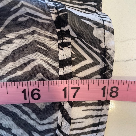 Charlotte Russe Sheer Zebra Print Cami Blouse with Adjustable Straps – Size M - Picture 14 of 15